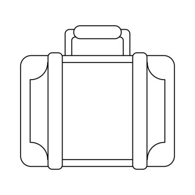 seyahat bavul sembol siyah beyaz