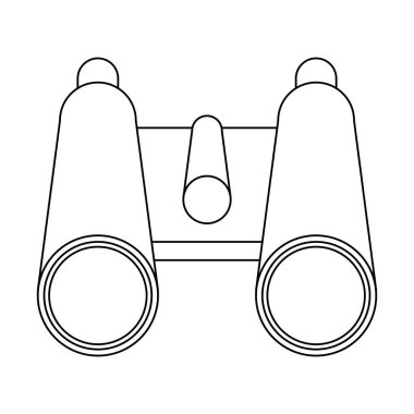 Dürbün campng sembol siyah beyaz izole