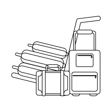 Tatil ve seyahat siyah beyaz