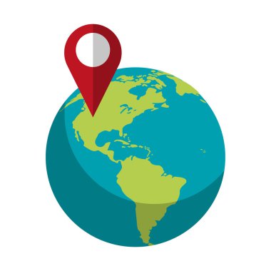 konumu PIN dünya Globe