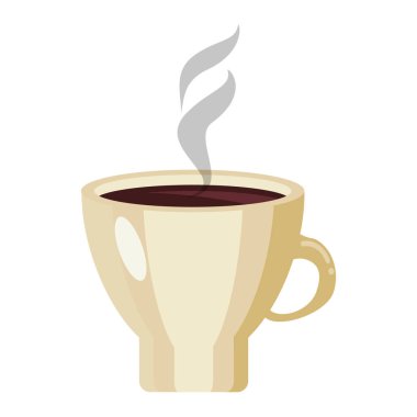 İzole sıcak kahve kupa