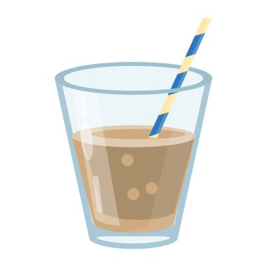 Çikolata meşrubatını Kupası saman ile