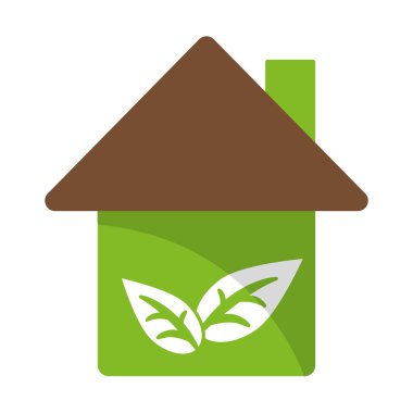 Yaprak sembol ile ekoloji yeşil ev