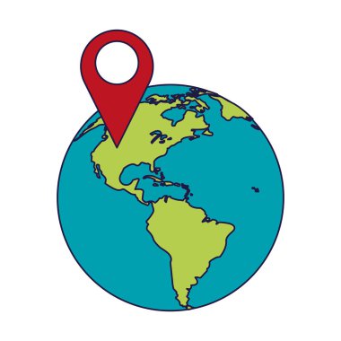 konumu PIN dünya Globe