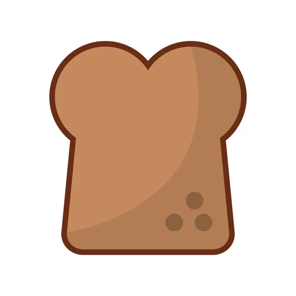 Pan tostado símbolo de comida — Vector de stock