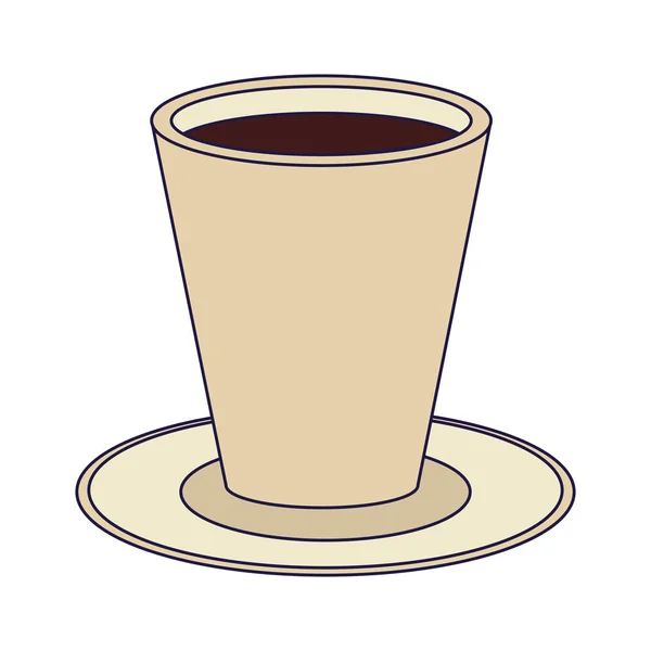 被隔绝的热咖啡杯 — 图库矢量图片