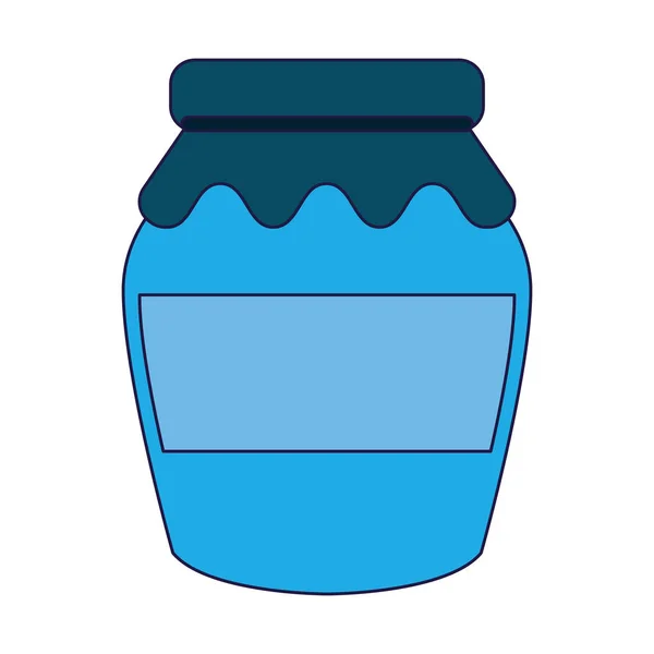 Marmeladenglas mit Tuch — Stockvektor