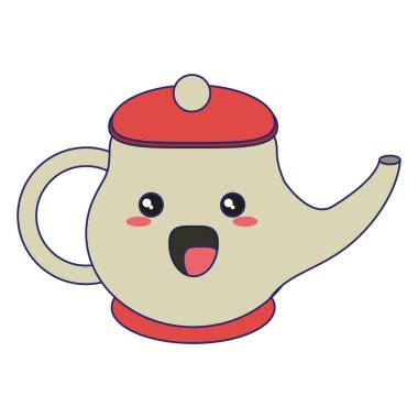 Porselen çaydanlık kap kawaii çizgi film