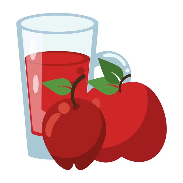 Apple juice cup drink — Stock vektor