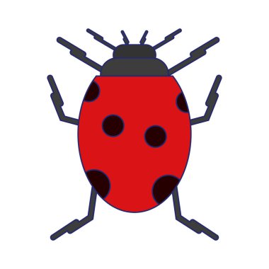 Uğur böceği virüs sembolü izole