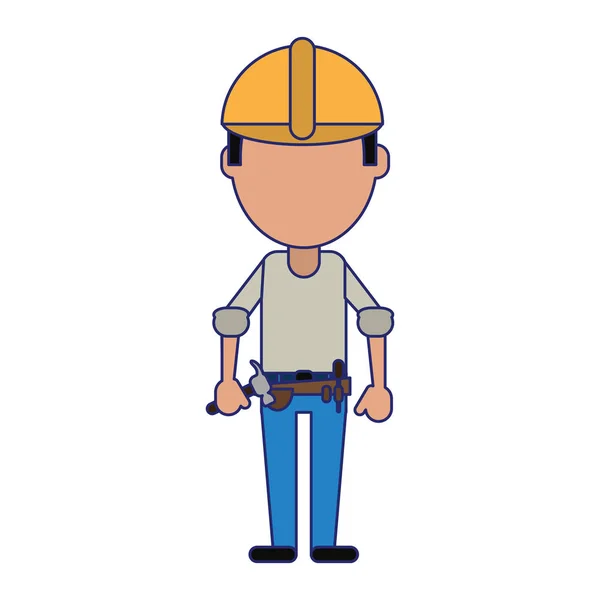 Trabajador de la construcción avatar — Vector de stock