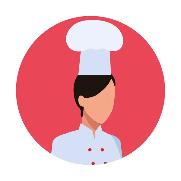 Chef mujer trabajador avatar — Vector de stock