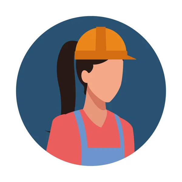 Constructionworker Empleos y profesiones avatar — Vector de stock