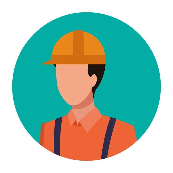 Travailleur de la construction Emplois et professions avatar — Image vectorielle