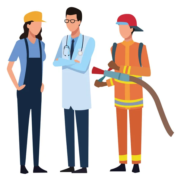 Emplois et professions avatar — Image vectorielle