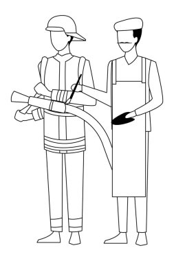 İş ve meslek avatar siyah beyaz