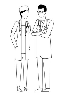 İş ve meslek avatar siyah beyaz