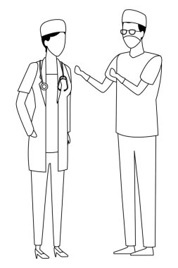 İş ve meslek avatar siyah beyaz