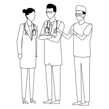 İş ve meslek avatar siyah beyaz