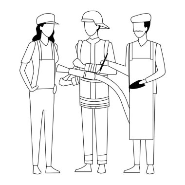 İş ve meslek avatar siyah beyaz