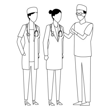 İş ve meslek avatar siyah beyaz