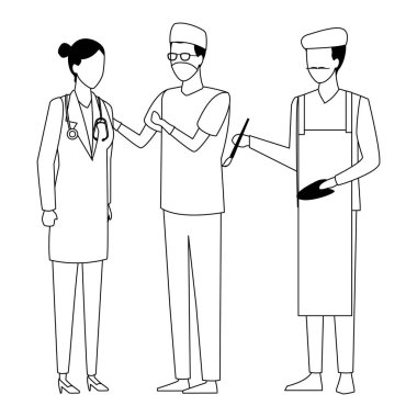 İş ve meslek avatar siyah beyaz