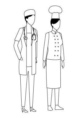 İş ve meslek avatar siyah beyaz