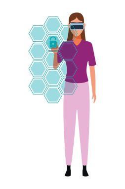 Sanal gerçeklik gözlüğü kullanan kadın