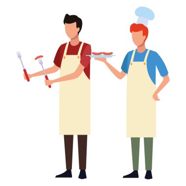 yüzü olmayan adam şef aşçı Barbekü gıda