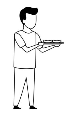 yüzü olmayan çocuk mangal siyah beyaz