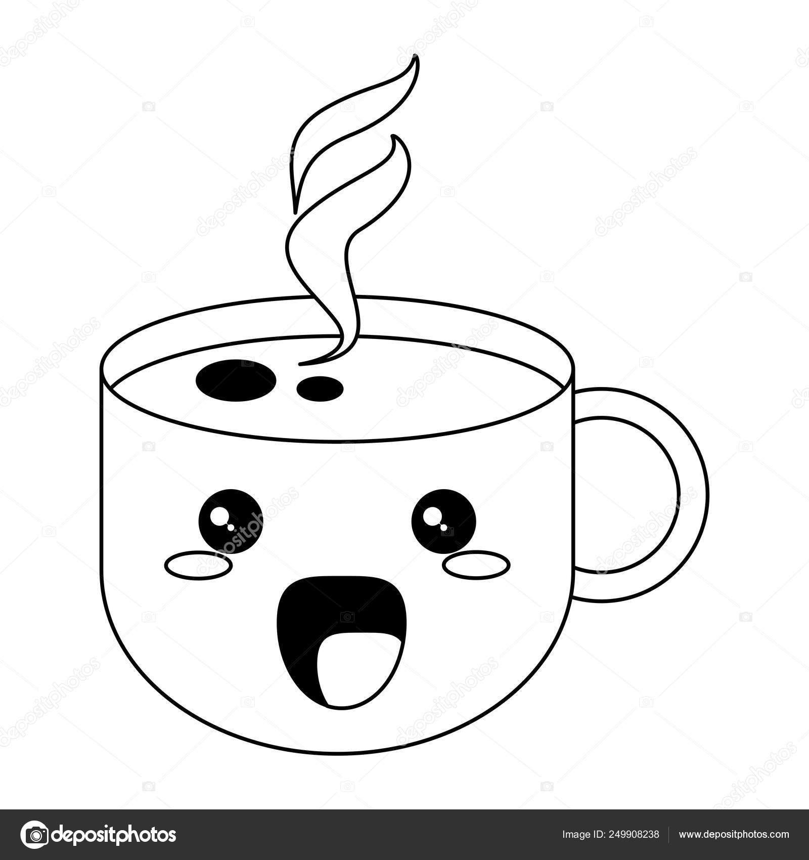 Hot Coffee Cup Symbol Kawaii Cartoon In Black And White Vector Image By C Jemastock Vector Stock 249908238 hot coffee cup symbol kawaii cartoon in black and white vector image by c jemastock vector stock 249908238