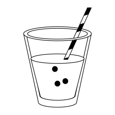 Siyah beyaz saman ile çikolata meşrubatının Kupası