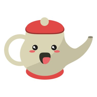 Porselen çaydanlık kap kawaii çizgi film