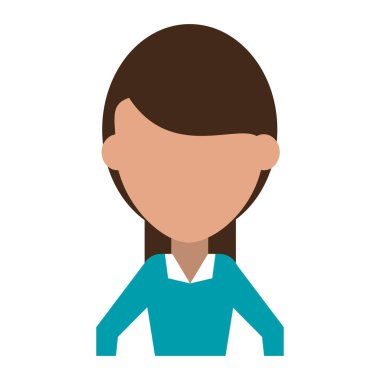 Kadın meçhul avatar çizgi film