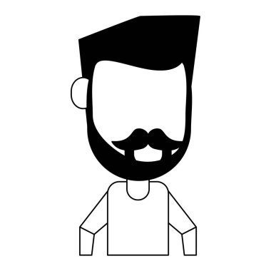 adam meçhul avatar siyah beyaz izole