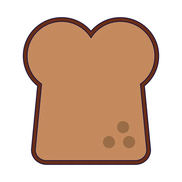 Toast bröd mat symbol — Stock vektor