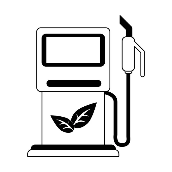 Ecología energía verde en blanco y negro — Vector de stock
