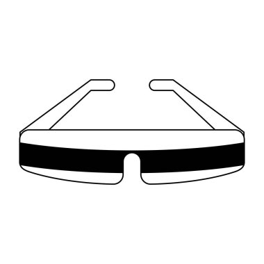 Akıllı gözlük teknolojisi siyah beyaz