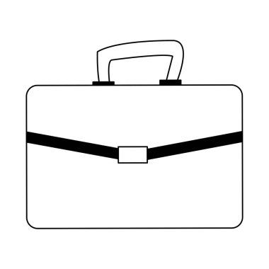 Siyah-beyaz izole iş evrak çantası sembolü