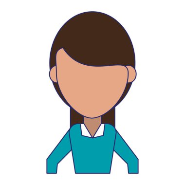 Kadın meçhul avatar çizgi film