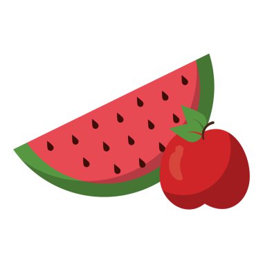 karpuz ve elma meyve