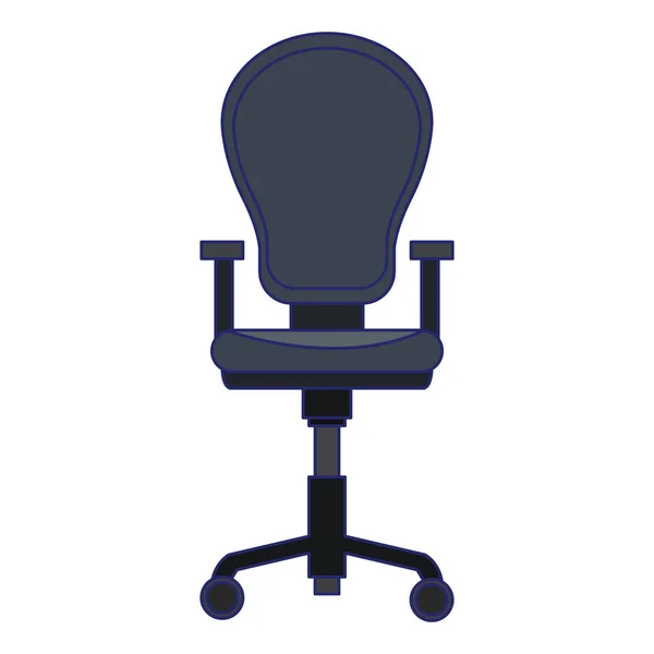 Chaise de bureau avec roues — Image vectorielle