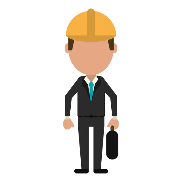 İnşaat işçisi avatar — Stok Vektör