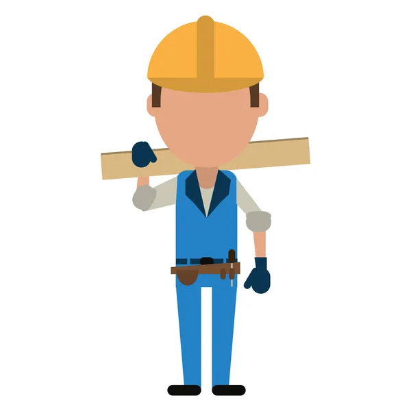 Trabajador de la construcción avatar — Vector de stock