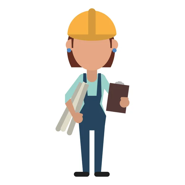 Trabalhador da construção avatar — Vetor de Stock