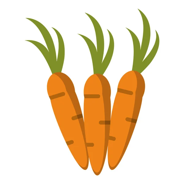 Vegetales zanahorias símbolo de alimentos — Vector de stock