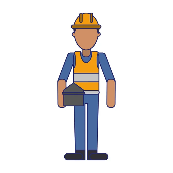 Trabalhador da construção avatar — Vetor de Stock