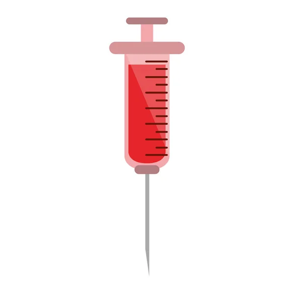 Seringue de sang symbole médical — Image vectorielle