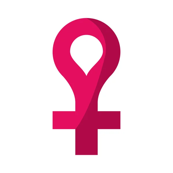 Vrouwelijke vrouw geslacht symbool — Stockvector