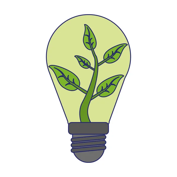 Лампочка экологической зеленой энергии — стоковый вектор